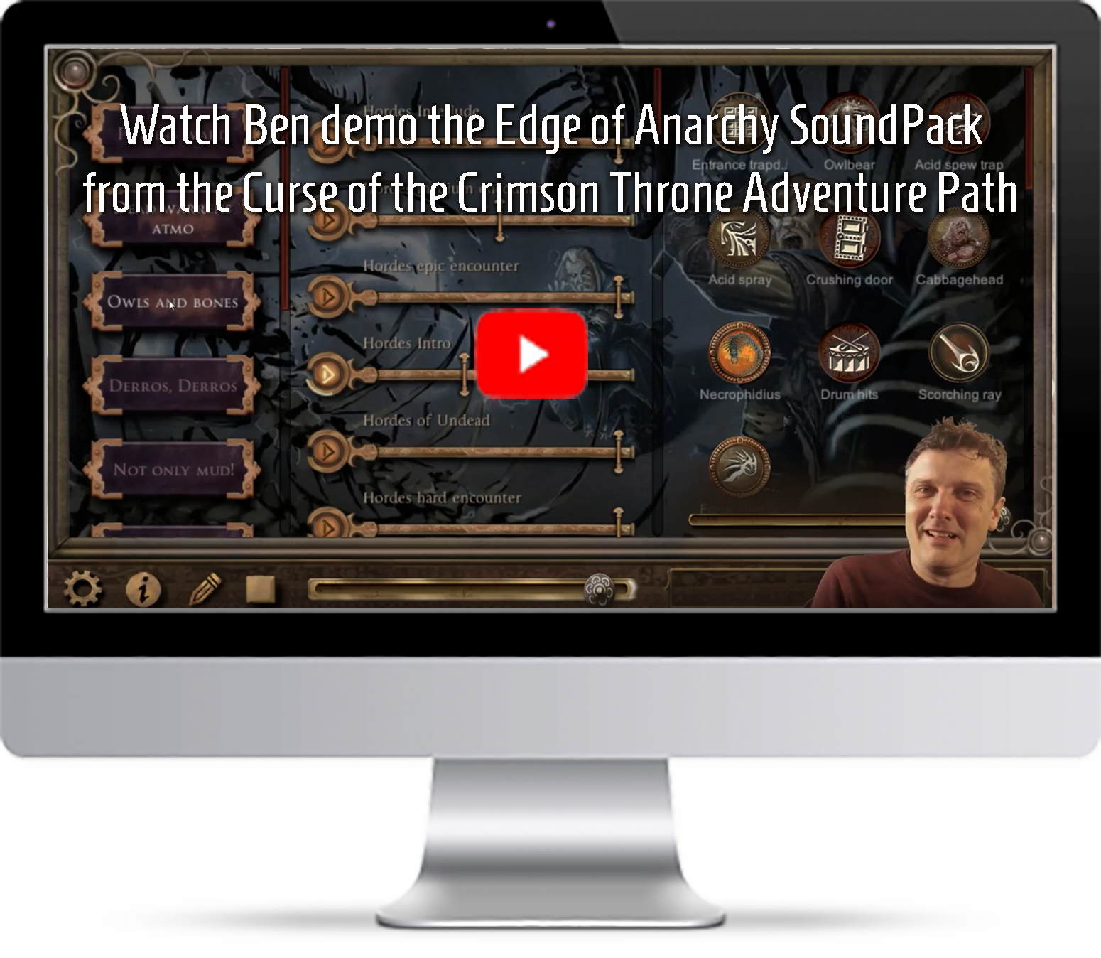 Ben demos the Curse of the Crimson Throne Pathfinder Soundpack