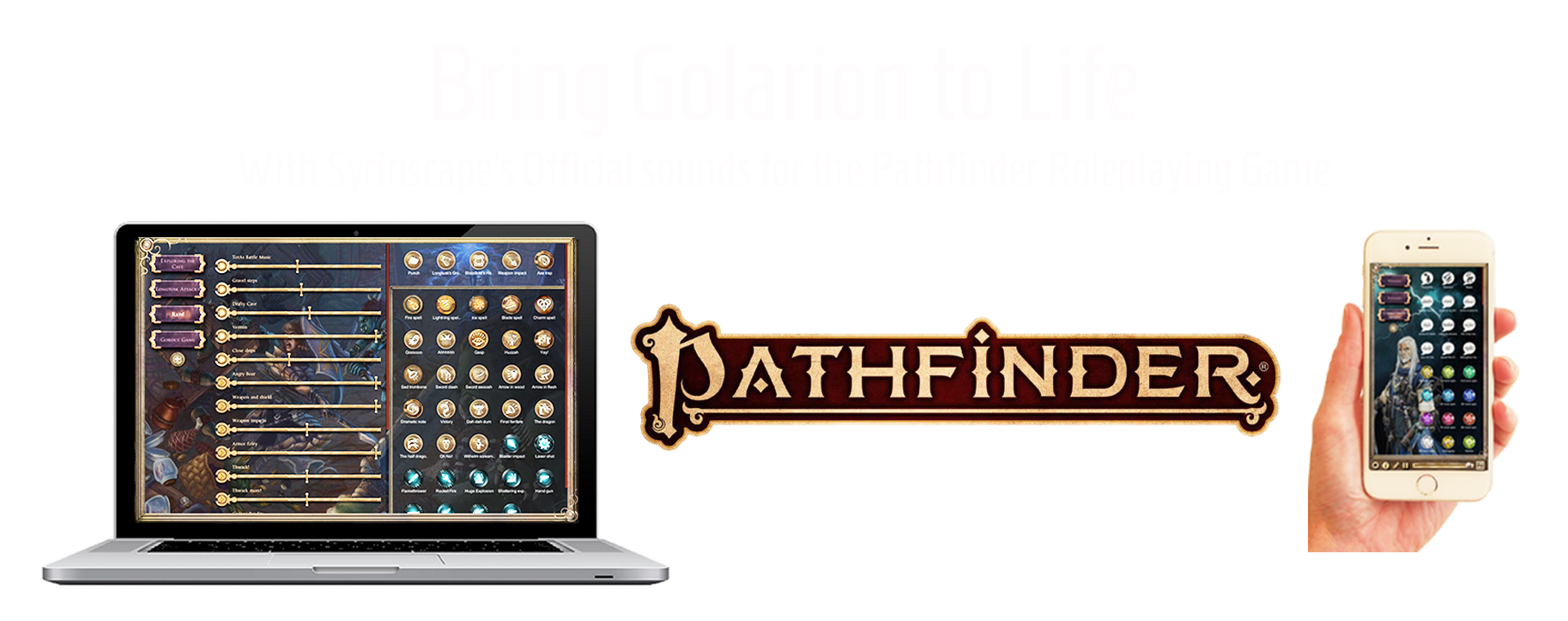 Bring Golarion to life with the official sounds of the Pathfinder RPG